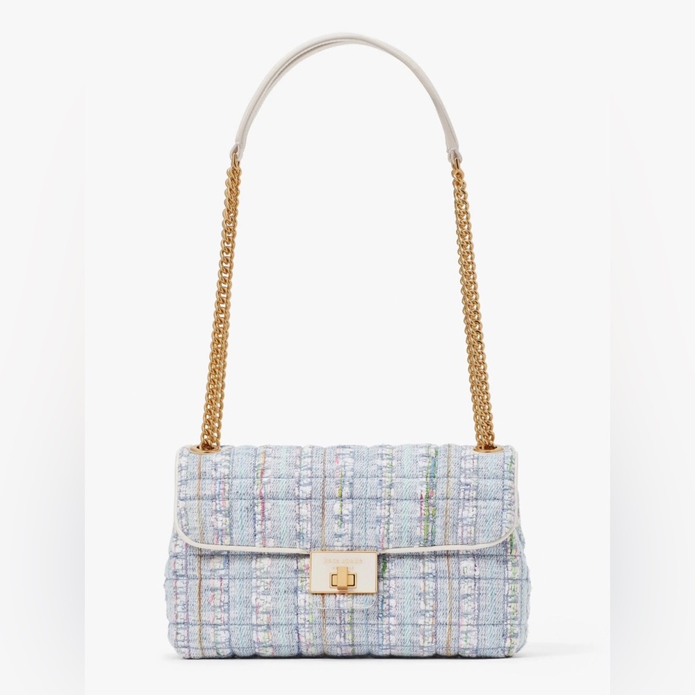 Kate Spade Evelyn Tweed Medium Convertible Crossbody Shoulder Bag